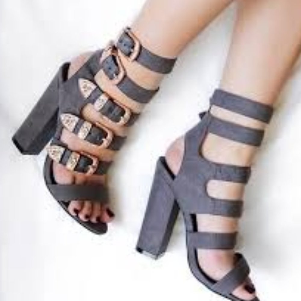 Nasty Gal Heels  Full Exposure PINK & GRAY